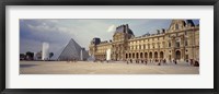 Framed Tourists near a pyramid, Louvre Pyramid, Musee Du Louvre, Paris, Ile-de-France, France
