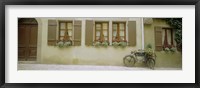 Framed Bicycle outside a house, Rothenburg Ob Der Tauber, Bavaria, Germany