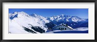 Framed Alpine Scene In Winter, Switzerland