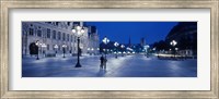 Framed Hotel de Ville & Notre Dame Cathedral Paris France