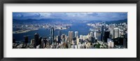 Framed Hong Kong with Cloudy Sky, China