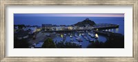 Framed High angle view of boats docked at the harbor, Devon, England