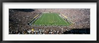 Framed Aerial view of a football stadium, Notre Dame Stadium, Notre Dame, Indiana, USA