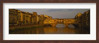 Framed Bridge Across Arno River, Florence, Tuscany, Italy