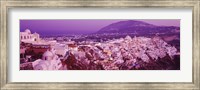 Framed Fira at dusk, Santorini, Greece