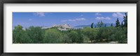 Framed Ruined buildings on a hilltop, Acropolis, Athens, Greece