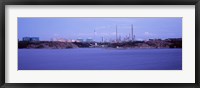 Framed Oil refinery at the coast, Lysekil, Bohuslan, Sweden