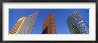 Framed Low Angle View Of Skyscrapers, Potsdam Square, Berlin, Germany