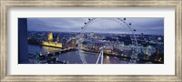 Framed Ferris wheel in a city, Millennium Wheel, London, England