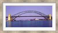 Framed Bridge across a sea, Sydney Harbor Bridge, Sydney, New South Wales, Australia