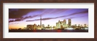 Framed Toronto skyline at dusk, Ontario Canada