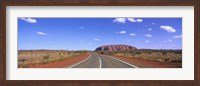 Framed Road and Ayers Rock Australia