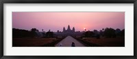 Framed Angkor Wat at dusk, Cambodia