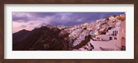 Framed Town at dusk, Santorini, Greece