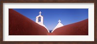 Framed Low angle view of a bell tower of a church, Mykonos, Cyclades Islands, Greece