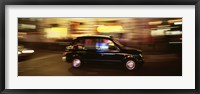 Framed England, London, Black cab in the night