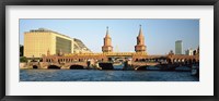 Framed Bridge on a river, Oberbaum Brucke, Berlin, Germany