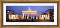 Framed Brandenburg Gate at dusk, Berlin, Germany