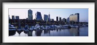 Framed Boats Docked At A Harbor, Puerto Madero, Buenos Aires, Argentina