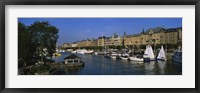 Framed Boats In A River, Stockholm, Sweden