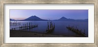 Framed Piers Over A Lake, Guatemala