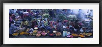 Framed High Angle View Of A Group Of People In A Vegetable Market, Solola, Guatemala