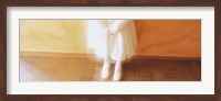 Framed High Angle View Of A Girl Standing In Front Of A Wall, Germany