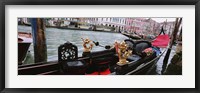 Framed Close-up of a gondola in a canal, Grand Canal, Venice, Italy