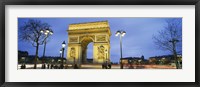 Framed Tourists walking in front of a monument, Arc de Triomphe, Paris, France