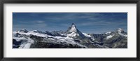 Framed Snow on mountains, Matterhorn, Valais, Switzerland