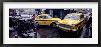 Framed Traffic in a street, Calcutta, West Bengal, India