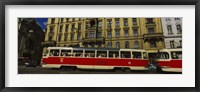 Framed Electric train on a street, Prague, Czech Republic