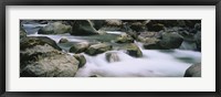 Framed River flowing through rocks, Skokomish River, Olympic National Park, Washington State, USA