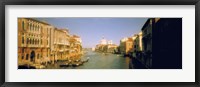 Framed Sun lit buildings along the Grand Canal, Venice, Italy