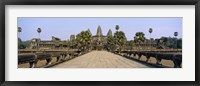 Framed Path leading towards an old temple, Angkor Wat, Siem Reap, Cambodia