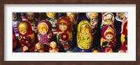 Framed Close-up of Russian nesting dolls, Bulgaria