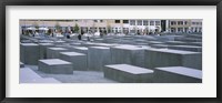 Framed Group of people walking near memorials, Memorial To The Murdered Jews of Europe, Berlin, Germany