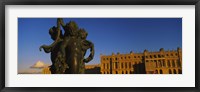 Framed Statues in front of a castle, Chateau de Versailles, Versailles, Yvelines, France