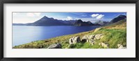 Framed Rocks on the hillside, Elgol, Loch Scavaig, view of Cuillins Hills, Isle Of Skye, Scotland