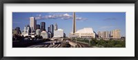 Framed Buildings in a city, CN Tower, Toronto, Ontario, Canada