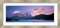 Framed Clouds over mountains, Towers of Paine, Torres del Paine National Park, Chile