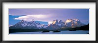 Framed Clouds over snow covered mountains, Towers Of Paine, Torres Del Paine National Park, Patagonia, Chile