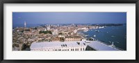 Framed High angle view of a city, Grand Canal, St. Mark's Campanile, Doges Palace, Venice, Veneto, Italy