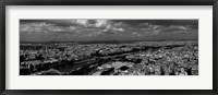 Framed Aerial view of a river passing through a city, Seine River, Paris, Ile-de-France, France
