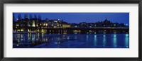 Framed Waterfront at night, Stockholm, Sweden