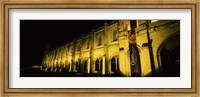Framed Low angle view of a monastery at night, Mosteiro Dos Jeronimos, Belem, Lisbon, Portugal
