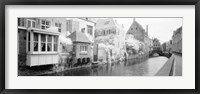 Framed Houses along a channel, Bruges, West Flanders, Belgium