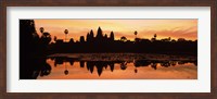 Framed Silhouette of a temple, Angkor Wat, Angkor, Cambodia