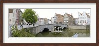 Framed Bridge across a channel, Bruges, West Flanders, Belgium