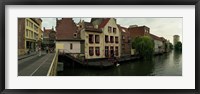 Framed Buildings at the waterfront, Patershol, Ghent, East Flanders, Flemish Region, Belgium